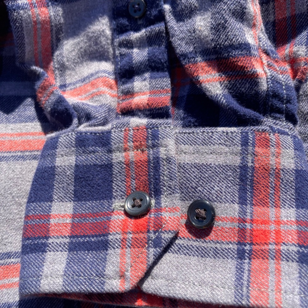 Banana Republic Shirt Flannel Plaid Cotton Long Sleeve Size Medium - Picture 9 of 9